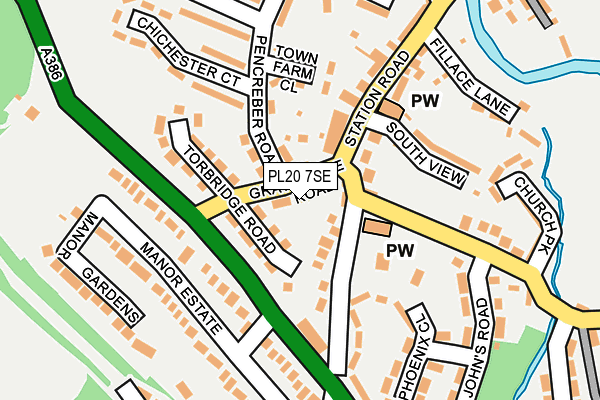 PL20 7SE map - OS OpenMap – Local (Ordnance Survey)