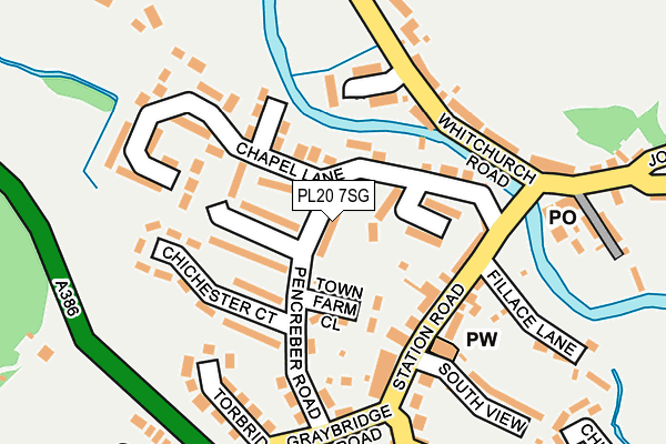 PL20 7SG map - OS OpenMap – Local (Ordnance Survey)