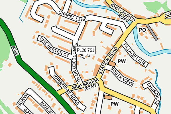PL20 7SJ map - OS OpenMap – Local (Ordnance Survey)