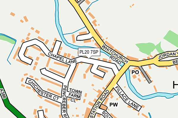 PL20 7SP map - OS OpenMap – Local (Ordnance Survey)