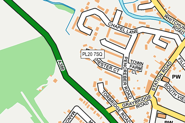 PL20 7SQ map - OS OpenMap – Local (Ordnance Survey)