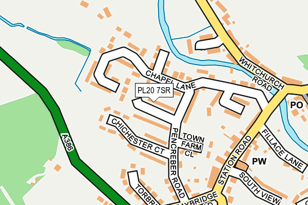 PL20 7SR map - OS OpenMap – Local (Ordnance Survey)