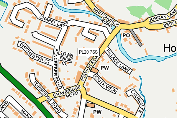 PL20 7SS map - OS OpenMap – Local (Ordnance Survey)