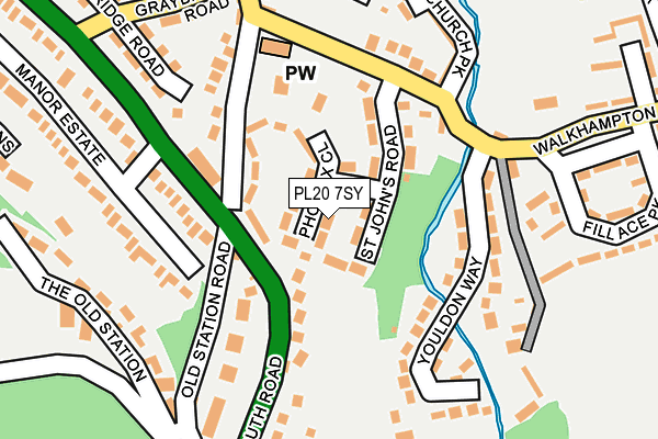 PL20 7SY map - OS OpenMap – Local (Ordnance Survey)