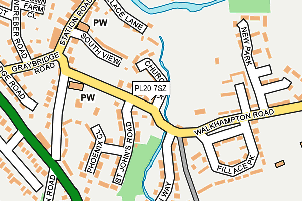 PL20 7SZ map - OS OpenMap – Local (Ordnance Survey)