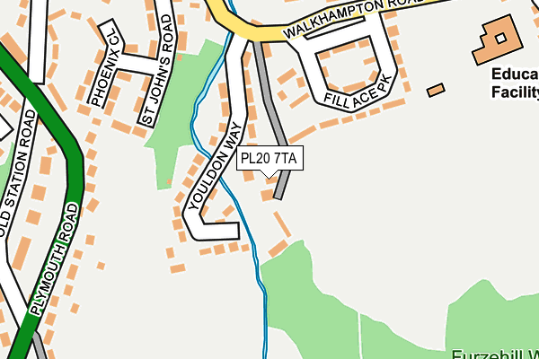 PL20 7TA map - OS OpenMap – Local (Ordnance Survey)