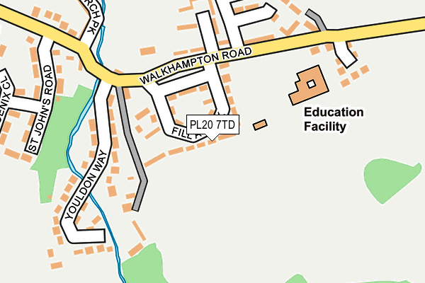 PL20 7TD map - OS OpenMap – Local (Ordnance Survey)