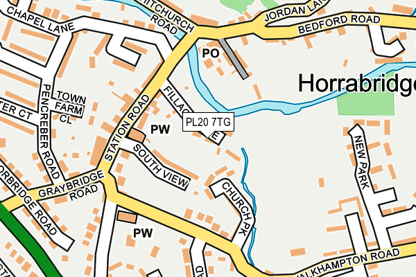 PL20 7TG map - OS OpenMap – Local (Ordnance Survey)