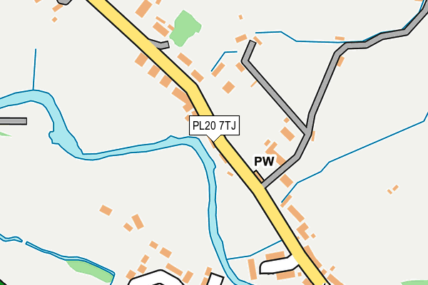 PL20 7TJ map - OS OpenMap – Local (Ordnance Survey)