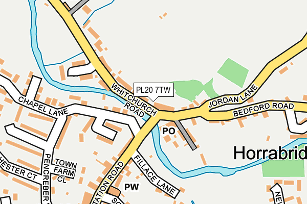 PL20 7TW map - OS OpenMap – Local (Ordnance Survey)