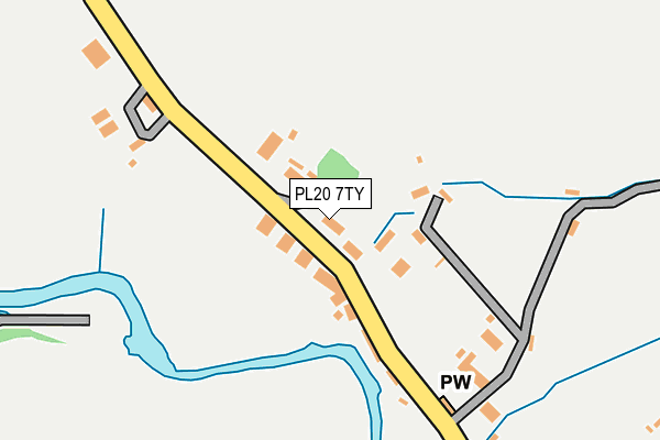 PL20 7TY map - OS OpenMap – Local (Ordnance Survey)