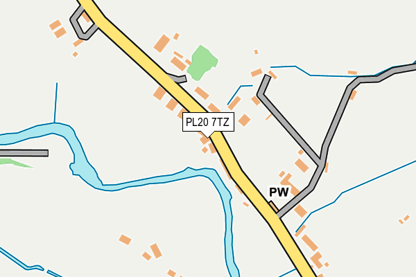 PL20 7TZ map - OS OpenMap – Local (Ordnance Survey)