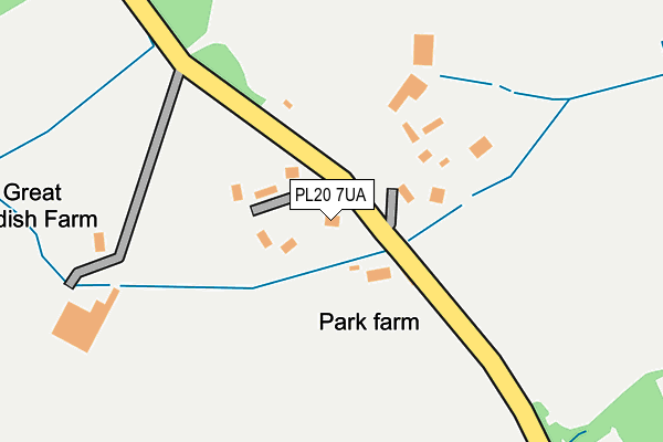 PL20 7UA map - OS OpenMap – Local (Ordnance Survey)