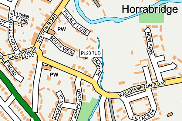 PL20 7UD map - OS OpenMap – Local (Ordnance Survey)