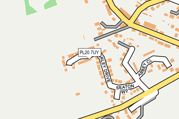 PL20 7UY map - OS OpenMap – Local (Ordnance Survey)