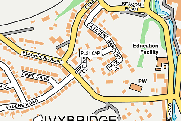 PL21 0AP map - OS OpenMap – Local (Ordnance Survey)