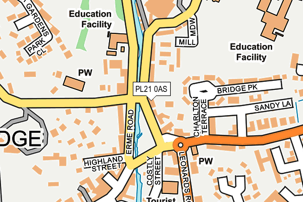 PL21 0AS map - OS OpenMap – Local (Ordnance Survey)