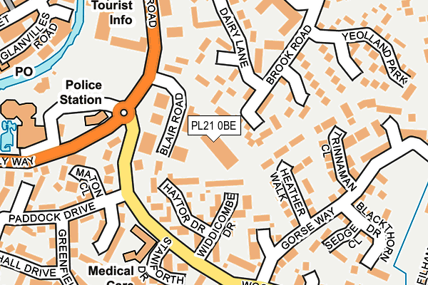 PL21 0BE map - OS OpenMap – Local (Ordnance Survey)