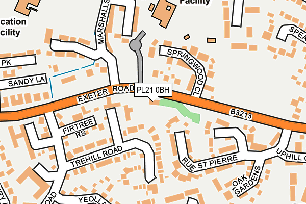 PL21 0BH map - OS OpenMap – Local (Ordnance Survey)