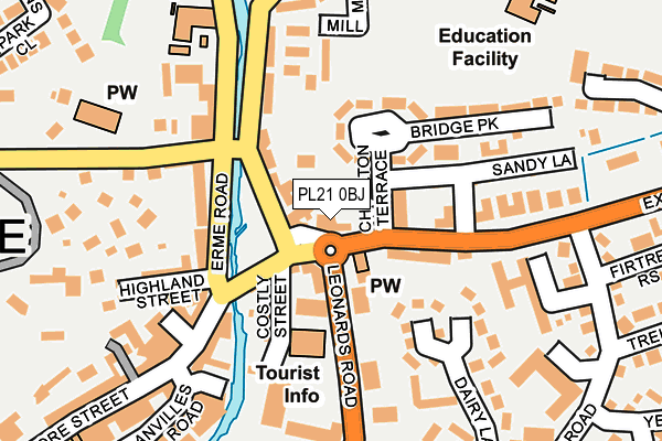 PL21 0BJ map - OS OpenMap – Local (Ordnance Survey)