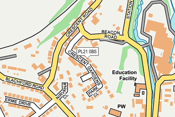 PL21 0BS map - OS OpenMap – Local (Ordnance Survey)