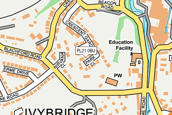 PL21 0BU map - OS OpenMap – Local (Ordnance Survey)