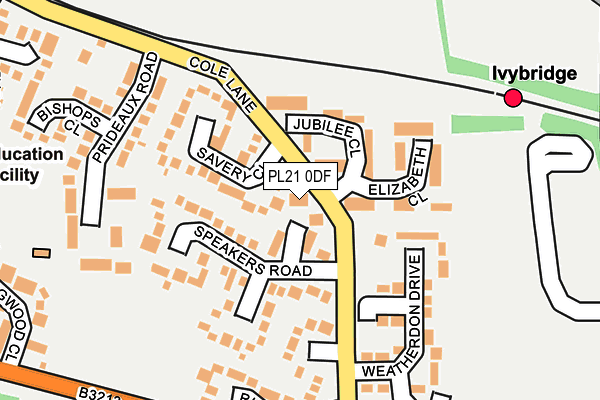 PL21 0DF map - OS OpenMap – Local (Ordnance Survey)