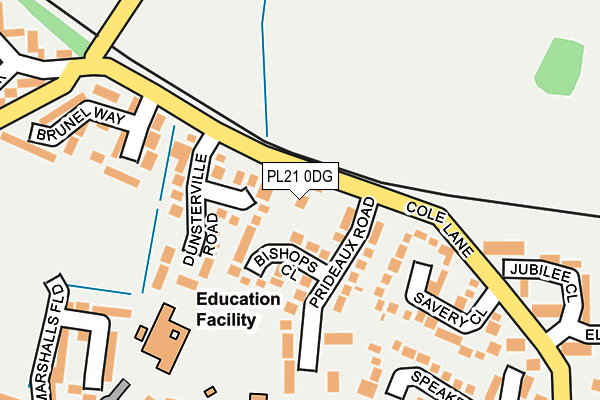 PL21 0DG map - OS OpenMap – Local (Ordnance Survey)