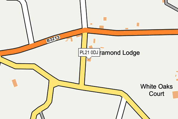 PL21 0DJ map - OS OpenMap – Local (Ordnance Survey)