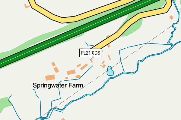 PL21 0DS map - OS OpenMap – Local (Ordnance Survey)