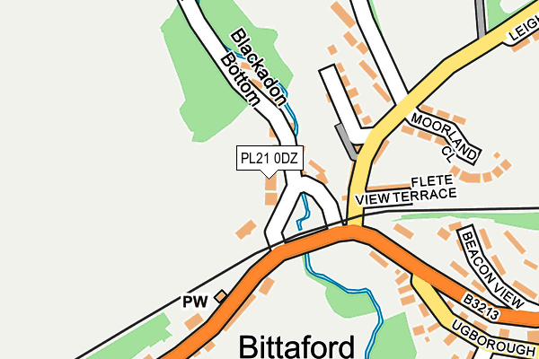 PL21 0DZ map - OS OpenMap – Local (Ordnance Survey)