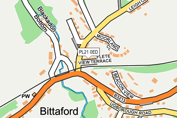 PL21 0ED map - OS OpenMap – Local (Ordnance Survey)