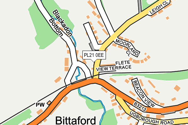 PL21 0EE map - OS OpenMap – Local (Ordnance Survey)