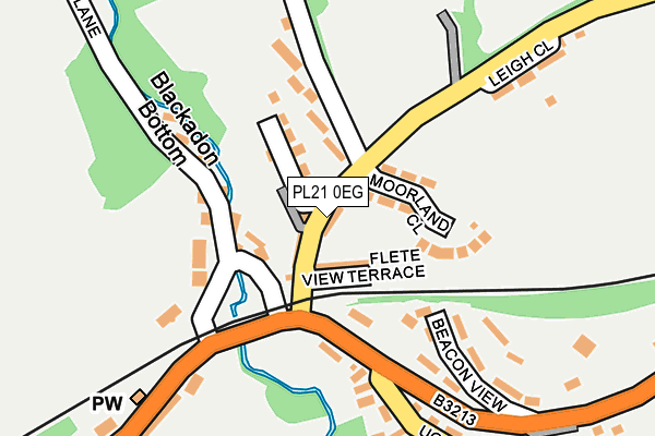 PL21 0EG map - OS OpenMap – Local (Ordnance Survey)