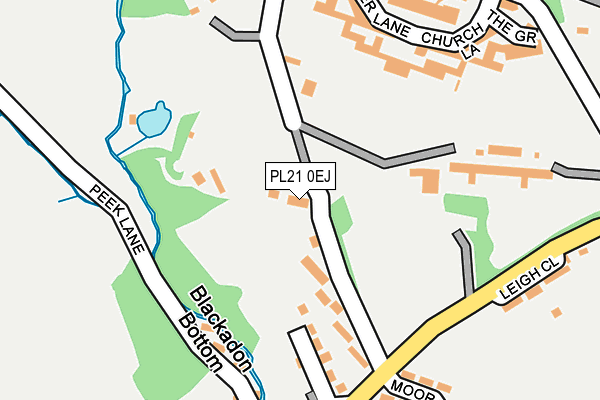 PL21 0EJ map - OS OpenMap – Local (Ordnance Survey)