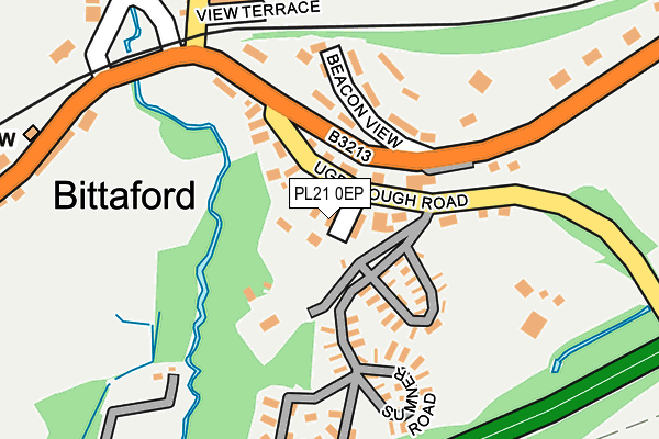 PL21 0EP map - OS OpenMap – Local (Ordnance Survey)