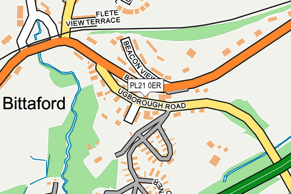 PL21 0ER map - OS OpenMap – Local (Ordnance Survey)