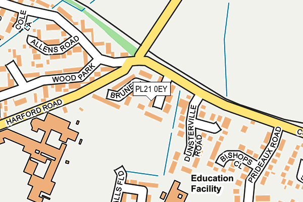 PL21 0EY map - OS OpenMap – Local (Ordnance Survey)