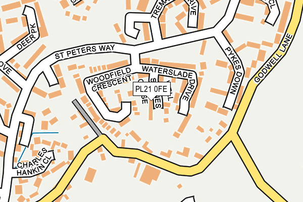 PL21 0FE map - OS OpenMap – Local (Ordnance Survey)