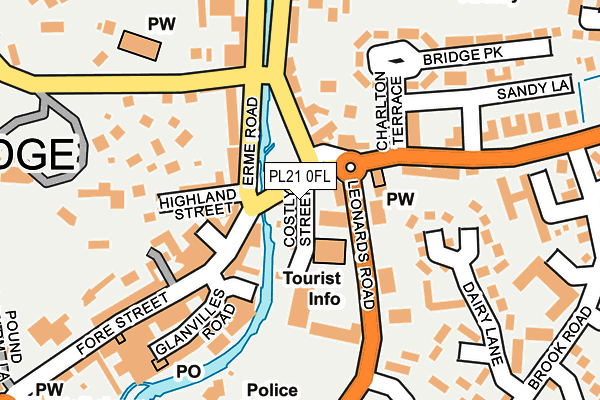 PL21 0FL map - OS OpenMap – Local (Ordnance Survey)