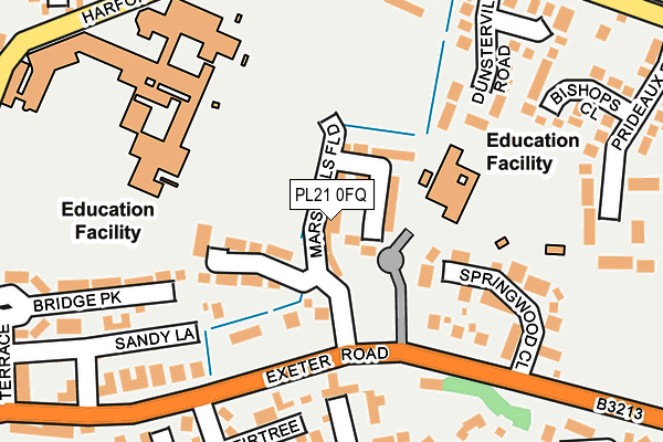 PL21 0FQ map - OS OpenMap – Local (Ordnance Survey)