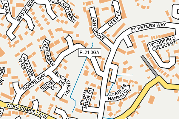 PL21 0GA map - OS OpenMap – Local (Ordnance Survey)