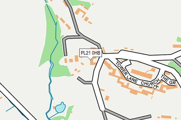 PL21 0HB map - OS OpenMap – Local (Ordnance Survey)