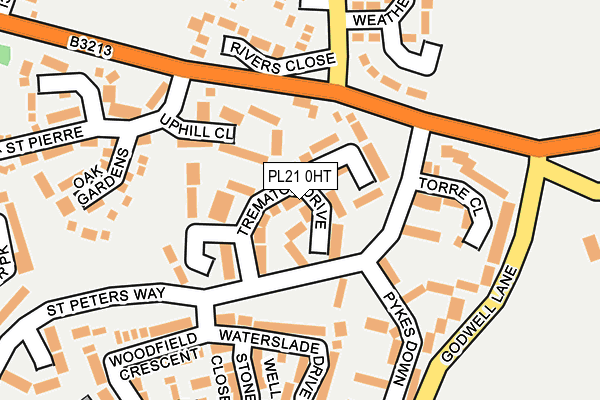 PL21 0HT map - OS OpenMap – Local (Ordnance Survey)