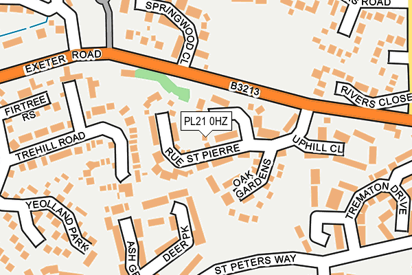 PL21 0HZ map - OS OpenMap – Local (Ordnance Survey)