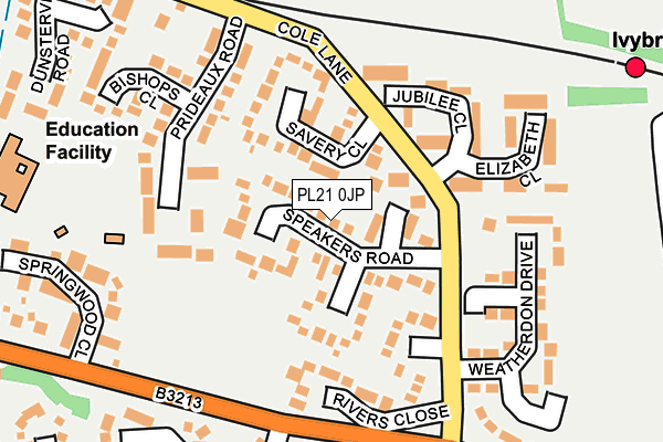 PL21 0JP map - OS OpenMap – Local (Ordnance Survey)