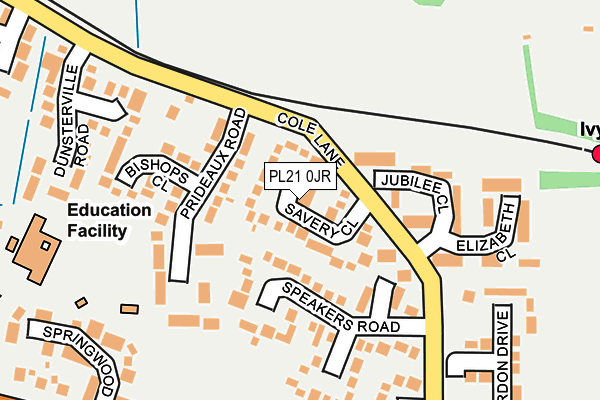 PL21 0JR map - OS OpenMap – Local (Ordnance Survey)