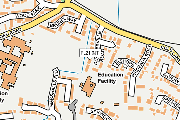 PL21 0JT map - OS OpenMap – Local (Ordnance Survey)