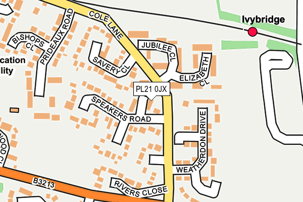 PL21 0JX map - OS OpenMap – Local (Ordnance Survey)