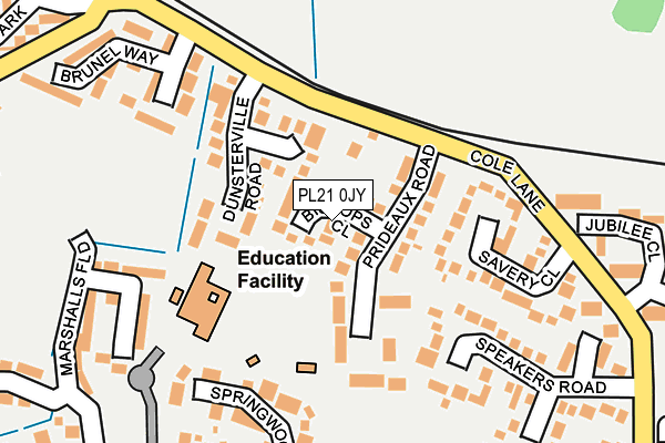 PL21 0JY map - OS OpenMap – Local (Ordnance Survey)